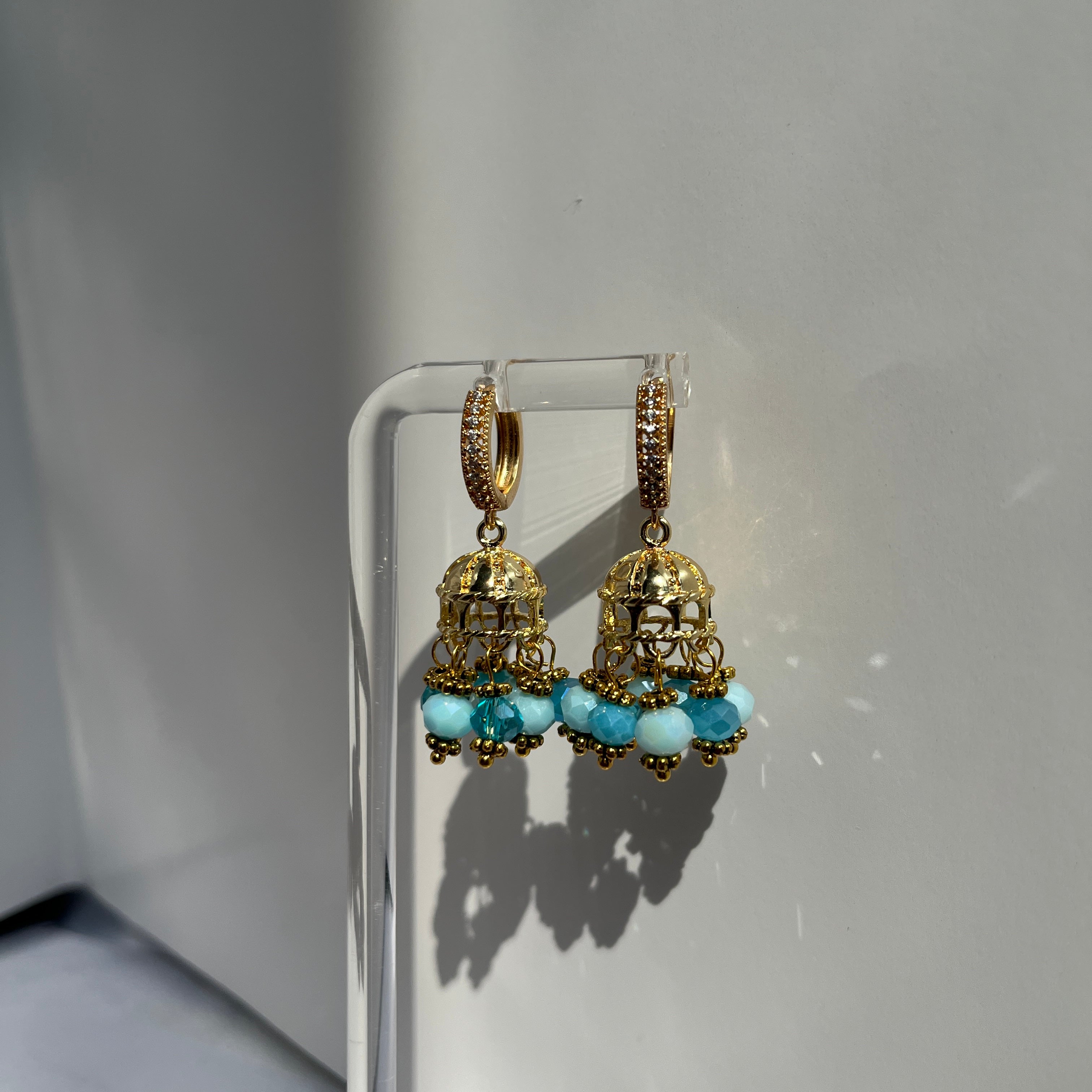 Heer Blue Jhumkis