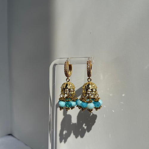 Heer Blue Jhumkis