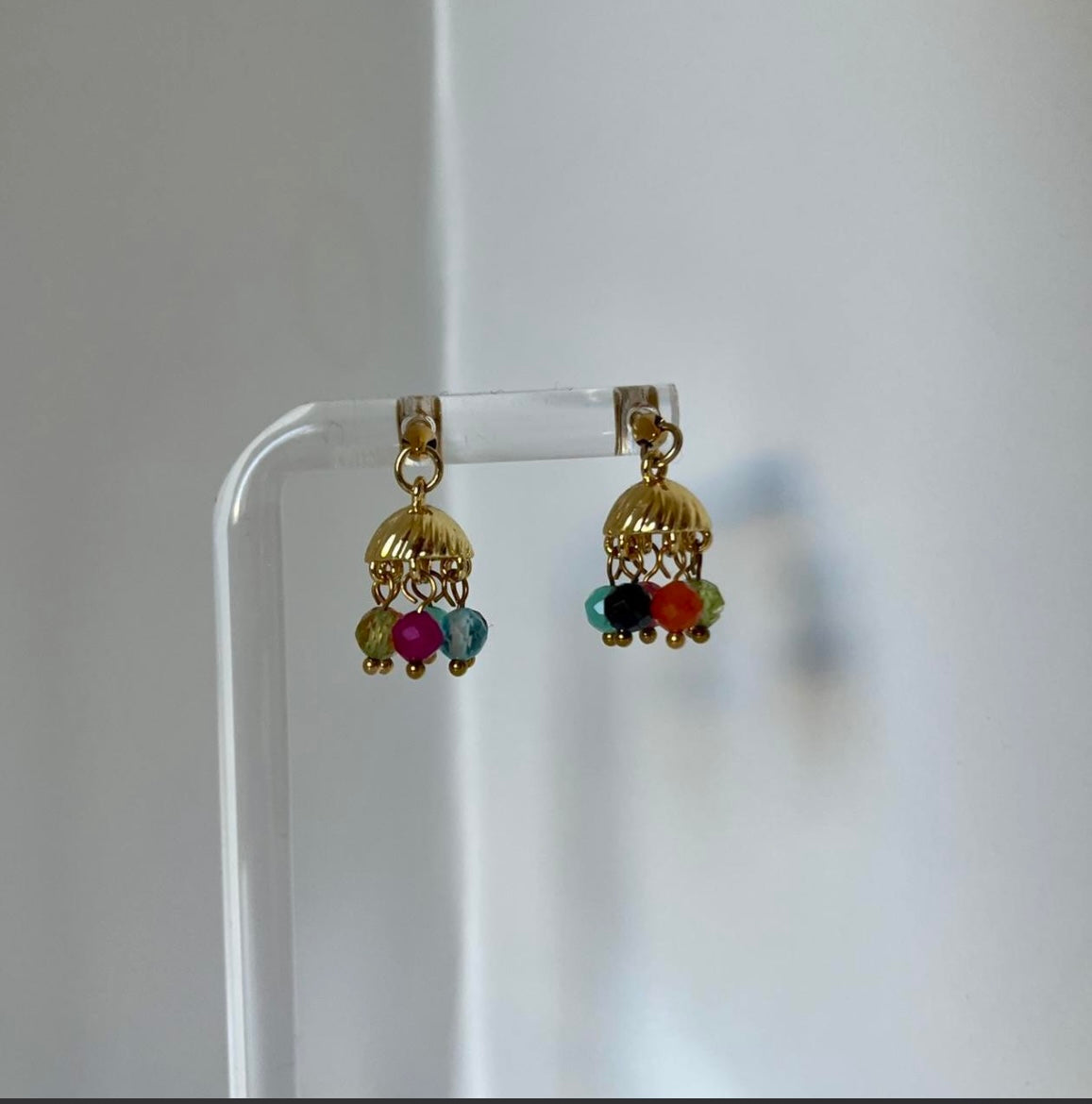 Gold Moti Jhumkis