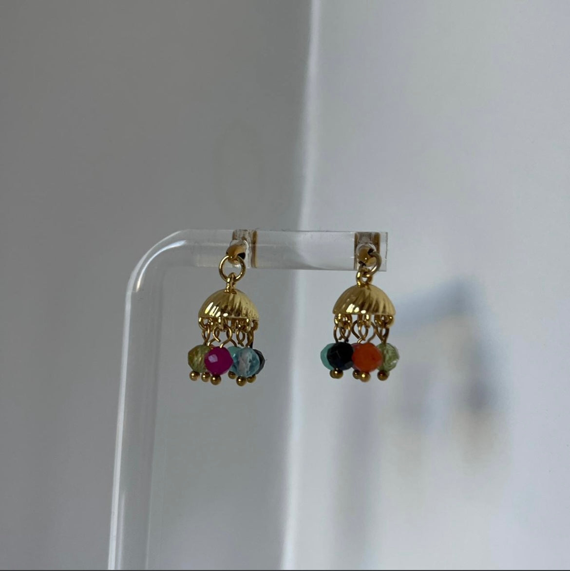 Gold Moti Jhumkis