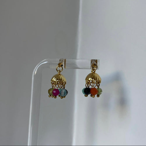 Gold Moti Jhumkis